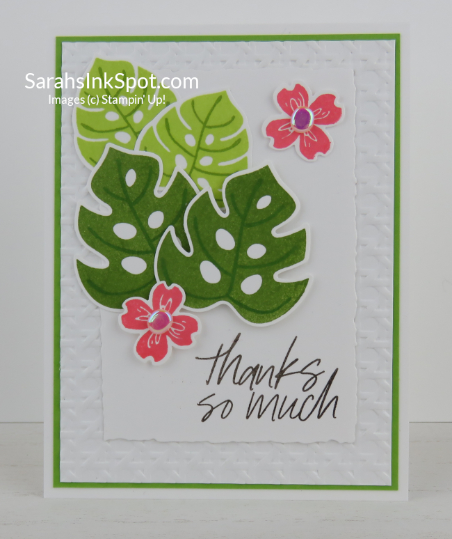 Stampin' Up! Tropical Leaf Thank You Card