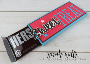 Stampin' Up! 3D Patriotic Hershey Candy Bar Wrapper
