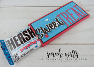 Stampin' Up! 3D Patriotic Hershey Popping Candy Bar Wrapper