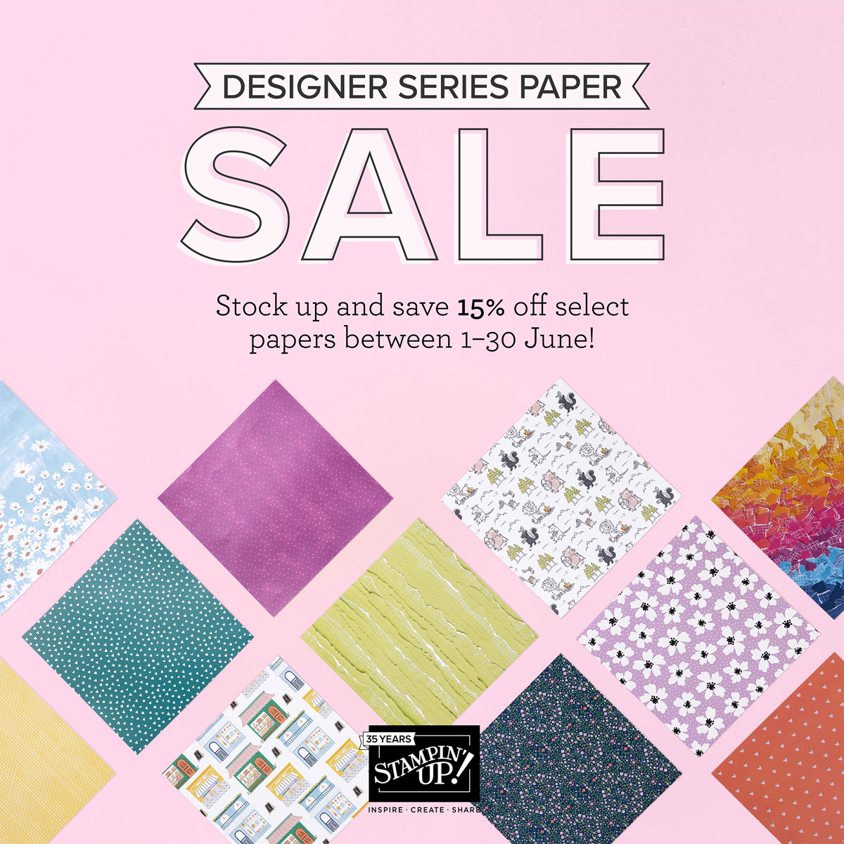 Stampin' Up! Designer Series Paper Sale DSP June 2023