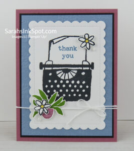 Stampin' Up! Just My Type Typewriter Thank You Card