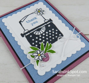 Stampin' Up! Just My Type Typewriter Thank You Card