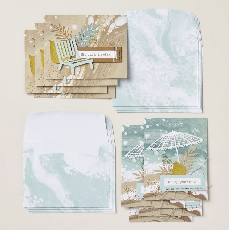 Stampin' Up! Boho Beach Card Kit Kits Collection