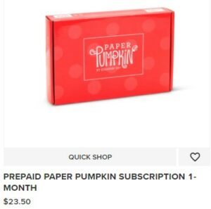 Stampin' Up! Paper Pumpkin Prepaid Subscription