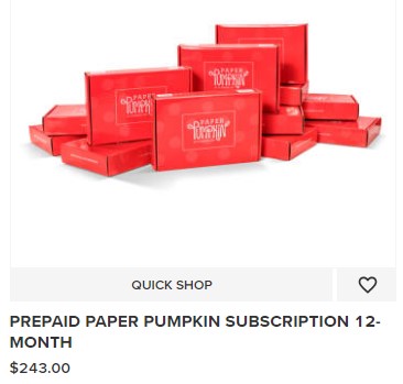 Stampin' Up! Paper Pumpkin Prepaid Subscription