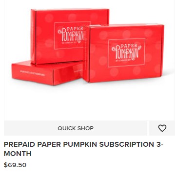 Stampin' Up! Paper Pumpkin Prepaid Subscription