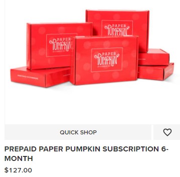 Stampin' Up! Paper Pumpkin Prepaid Subscription