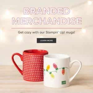 Stampin' Up! Branded Merchandise Logo Falalala Mug Duo Holiday LIghts