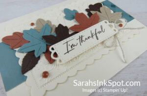 Stampin' Up! Autumn Leaves Thankful Thanksgiving Card