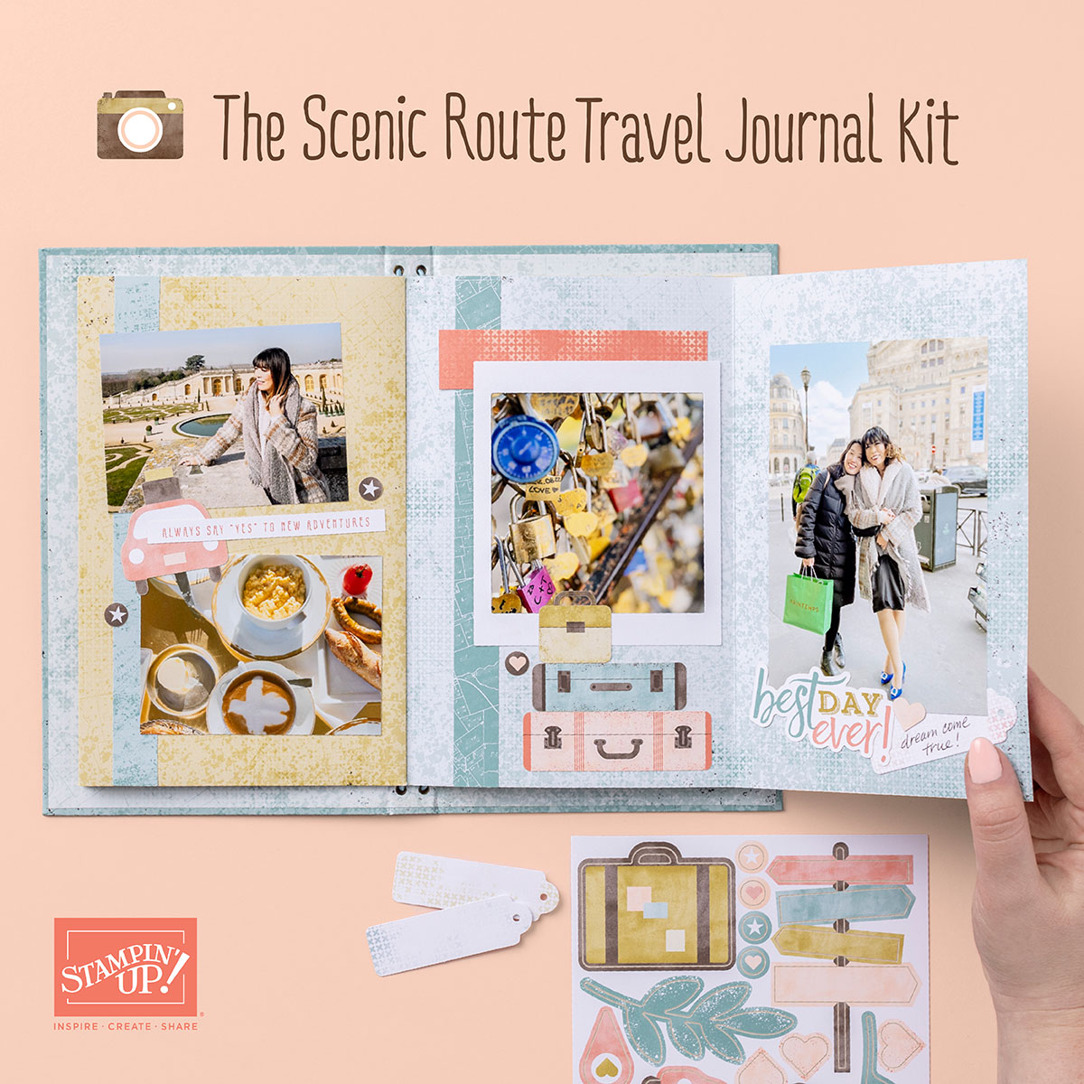 Stampin' Up Kits Collection Scenic Route Travel Journal Kit