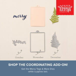Stampin' Up! Paper Pumpkin Merry Tags & More Dies Add-On October November December 2024