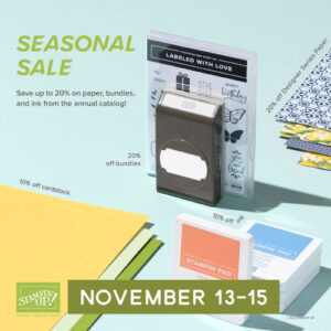 Stampin' Up! Seasonal Sale November