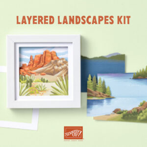 Stampin' Up! Online Exclusives Kits Collection Layered Landscapes Kit Home Decor Frame