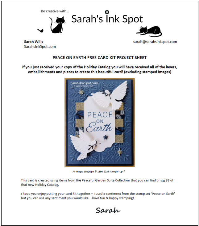 Stampin' Up! Peace On Earth Holiday Christmas Card