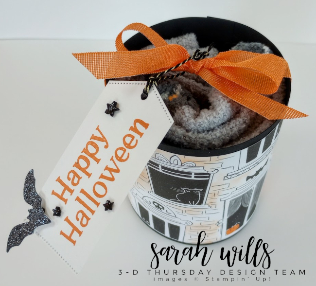 Stampin' Up! Halloween Fuzzy Furry Socks Tube Holder Treat Gift Packaging