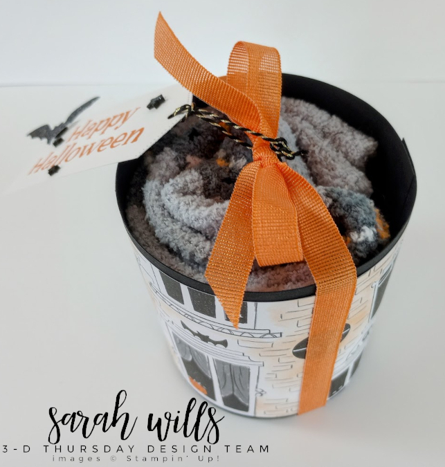 Stampin' Up! Halloween Fuzzy Furry Socks Tube Holder Treat Gift Packaging
