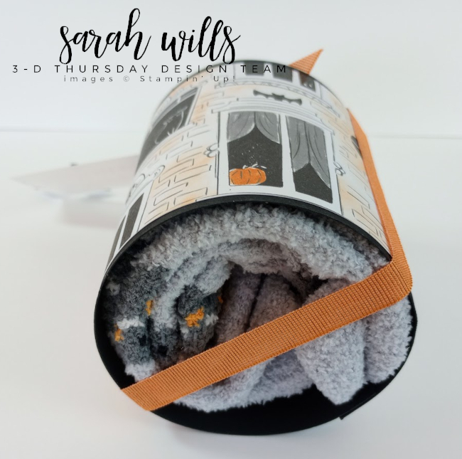 Stampin' Up! Halloween Fuzzy Furry Socks Tube Holder Treat Gift Packaging