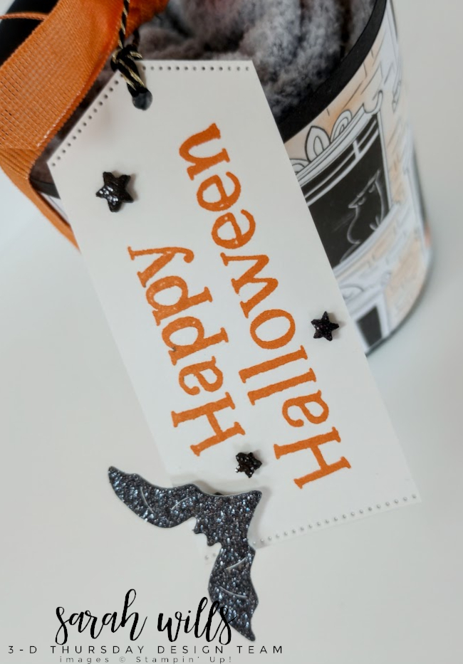 Stampin' Up! Halloween Fuzzy Furry Socks Tube Holder Treat Gift Packaging