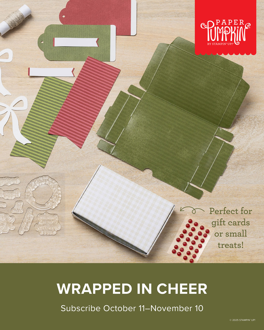 Stampin' Up! November 2025 Paper Pumpkin Kit Wrapped in Cheer