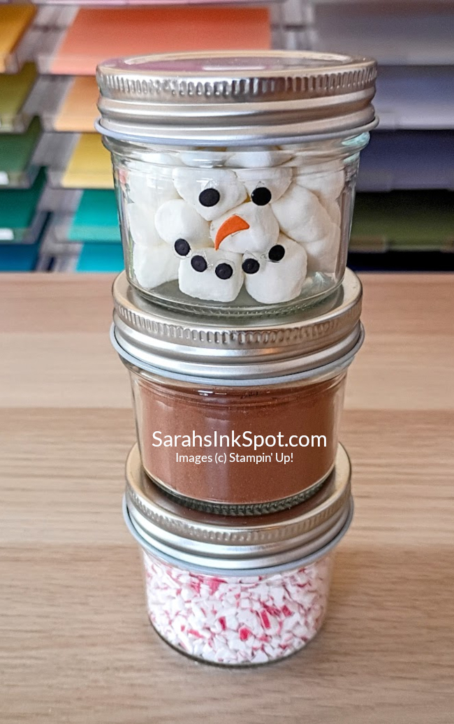 Stampin' Up! 3D Holiday Stacked Cocoa Snowman Christmas Treat Gift Friend Neighbor Host Hostess