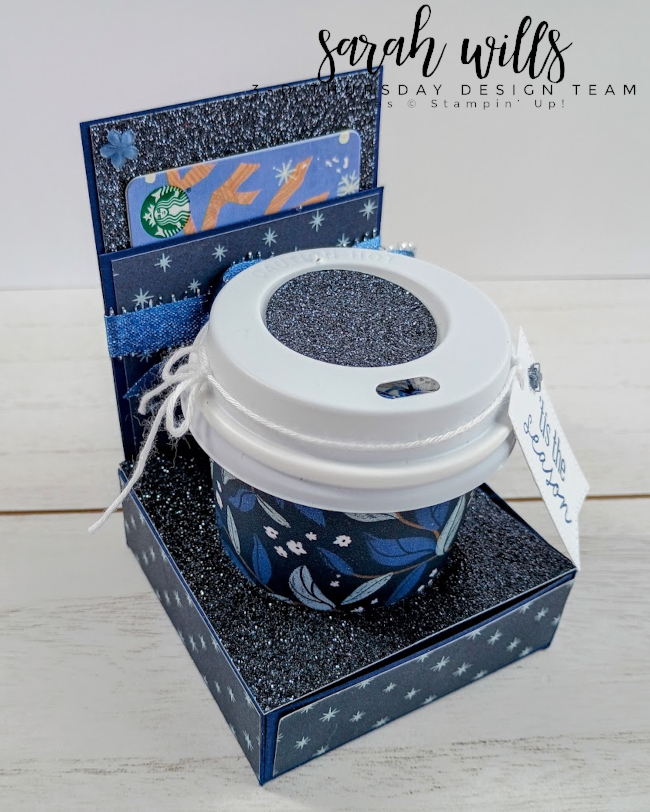 Stampin' Up! 3D Thursday Christmas Holiday Coffee Cup Gift Card Holder with Lindt Truffles