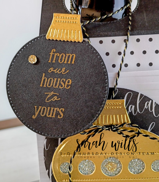 Stampin' Up! 3D Thursday Christmas Holiday Wine Bottle Topper