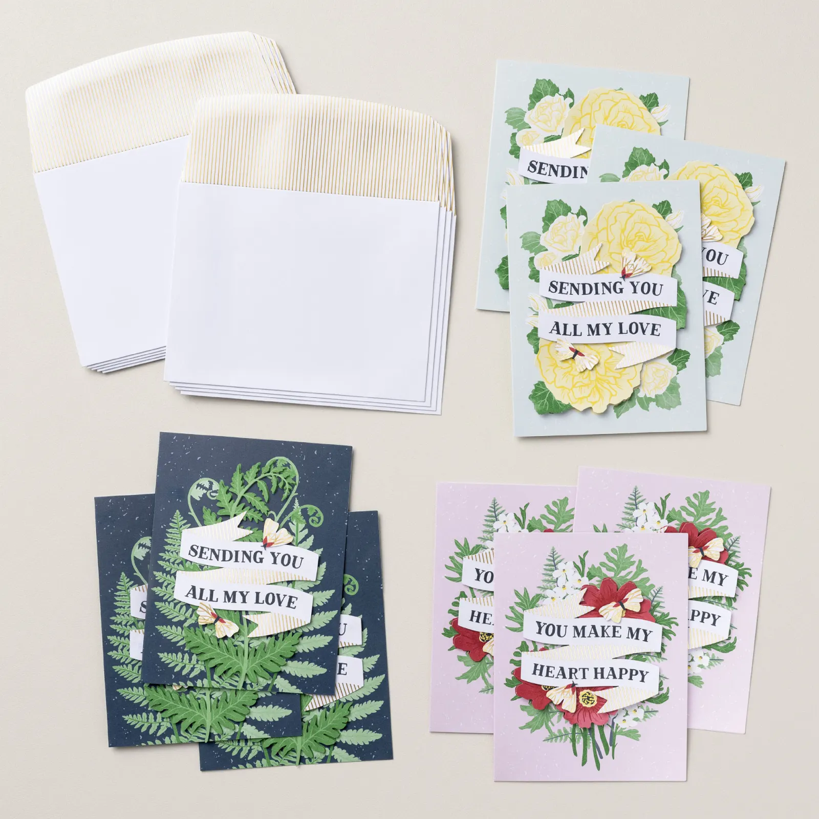 Stampin' Up! Banner Botanicals Card Kit Kits Collection