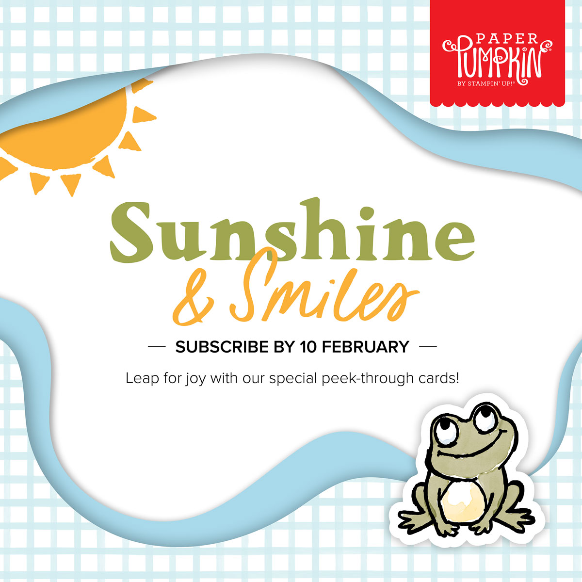 Stampin' Up! Paper Pumpkin February 2023 Sunshine and Smiles Card Kit