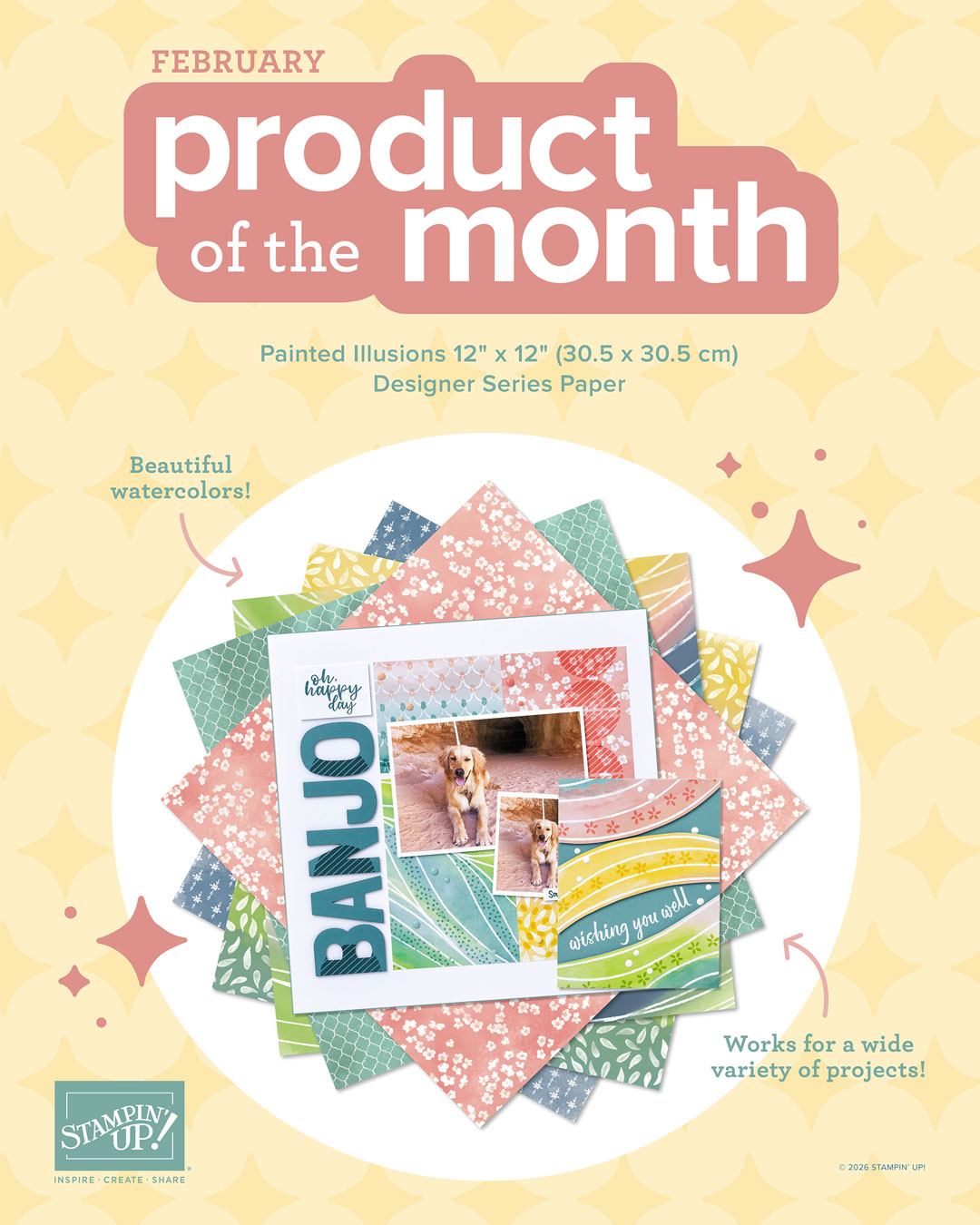 Stampin' Up! Product Of The Month Painted Illusions February 2026