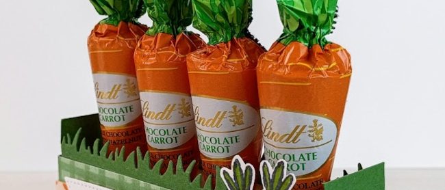 Stampin' Up! 3-D Lindt Chocolate Carrots Easter Basket Treat Box