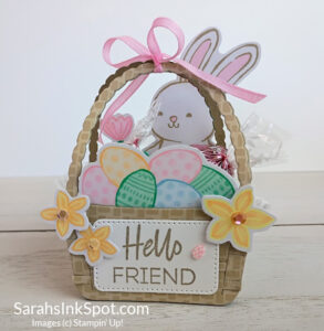 Stampin' Up! Paper Pumpkin February 2026 Celebrate Spring Kit Alternate Alternative Project 3D Easter Bunny Basket Full of Eggs