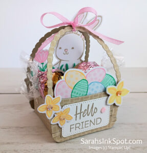 Stampin' Up! Paper Pumpkin February 2026 Celebrate Spring Kit Alternate Alternative Project 3D Easter Bunny Basket Full of Eggs