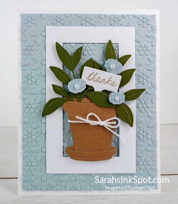 Stampin' Up! Help Me Grow Bundle Lazy Daisy 3D Thank You Card