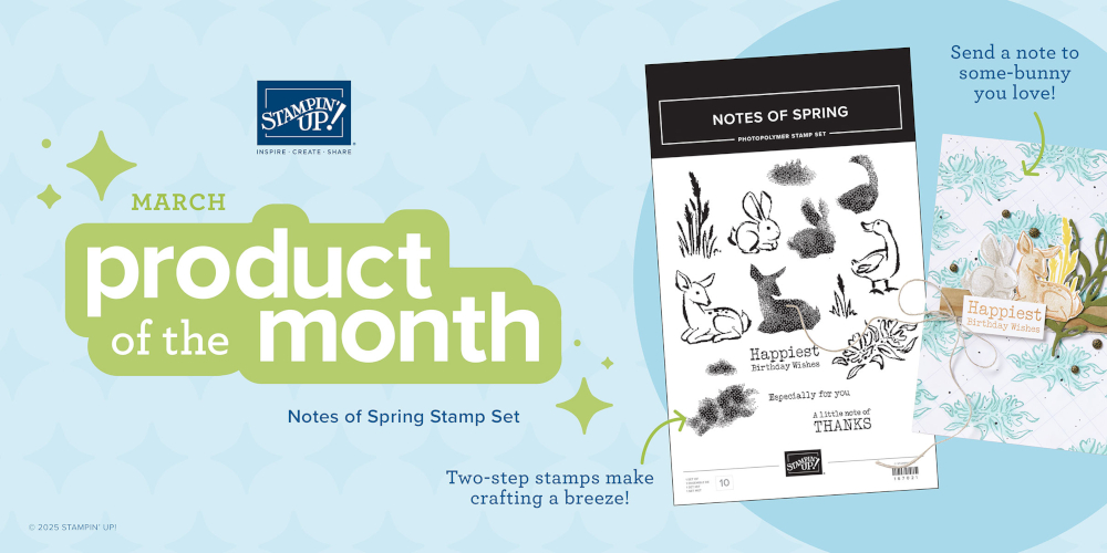 Stampin' Up! Product Of The Month POTM Notes of Spring Stamp Set March 2026