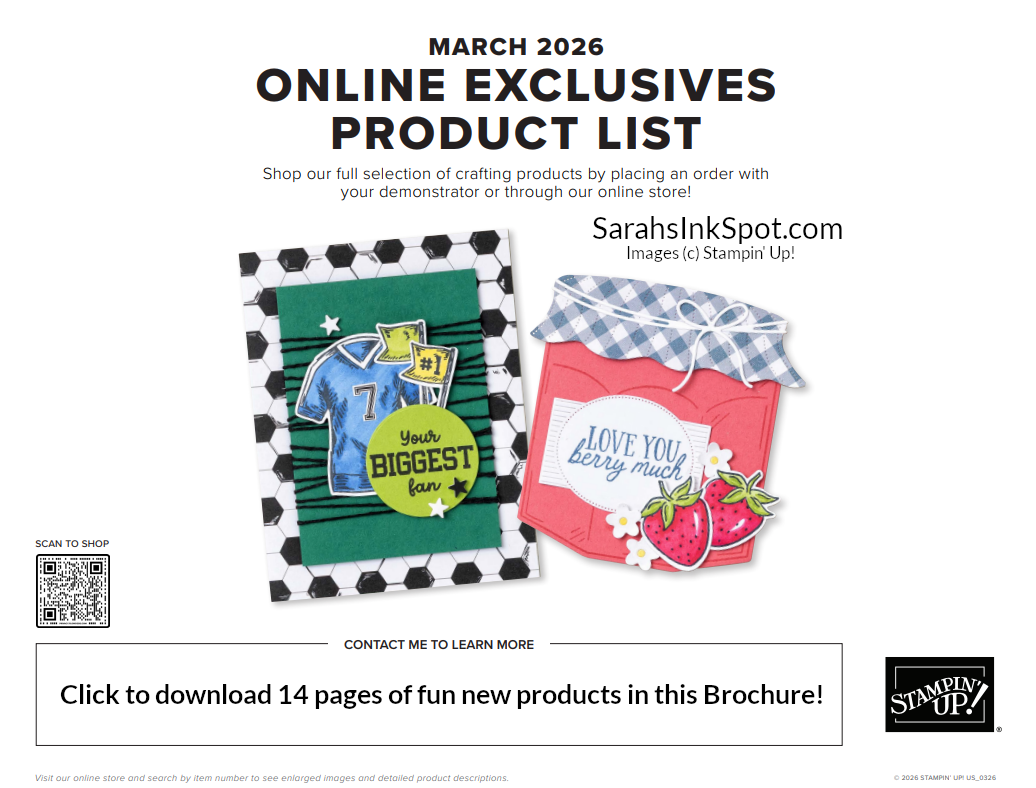 Stampin' Up! March 2026 New Online Exclusives Product Release List Brochure Catalog