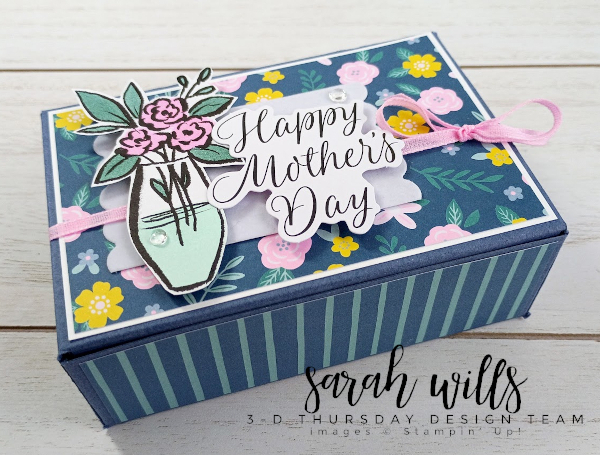 Stampin' Up! 3-D Mother's Day Lindt Chocolate Truffles and Starbucks Gift Card Treat Box