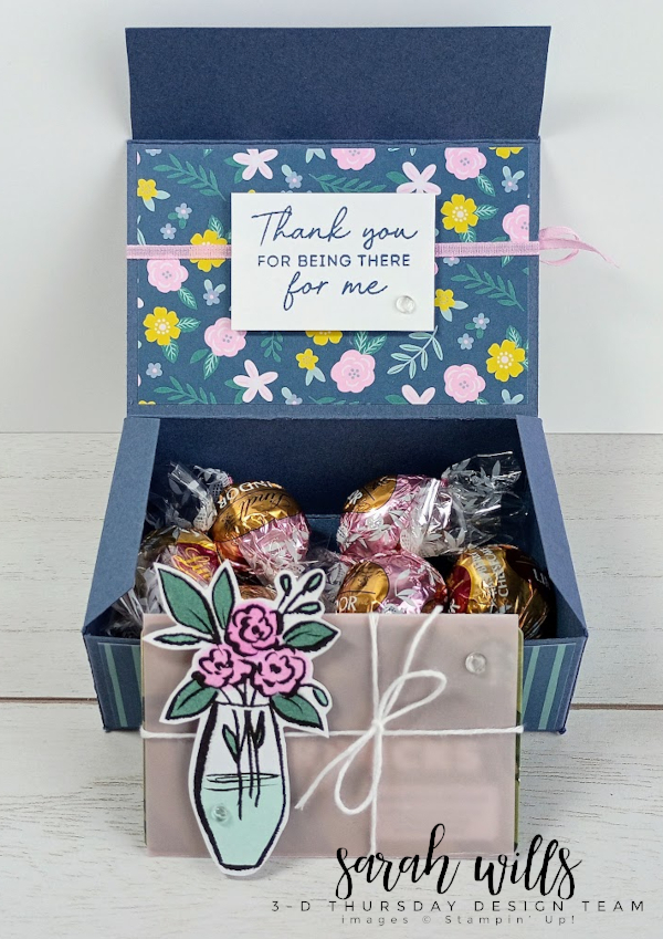 Stampin' Up! 3-D Mother's Day Lindt Chocolate Truffles and Starbucks Gift Card Treat Box