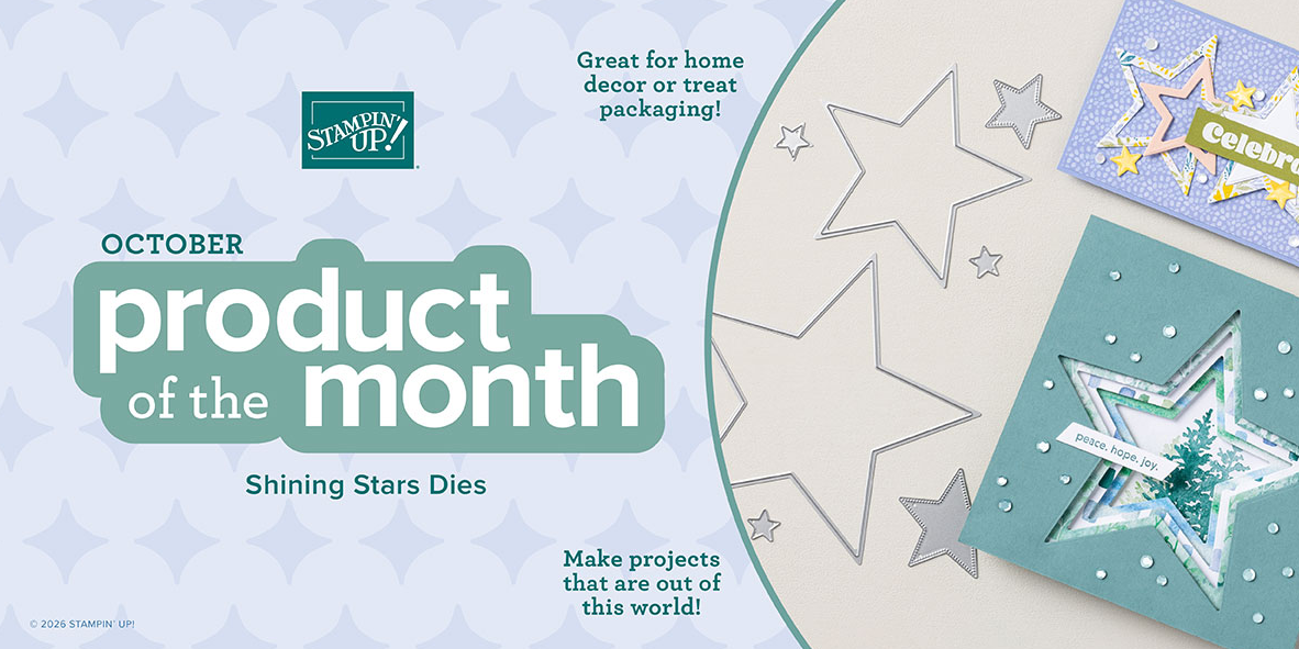 Stampin' Up! October 2026 Product of the Month POTM Shining Stars Dies Nesting Holidays Christmas