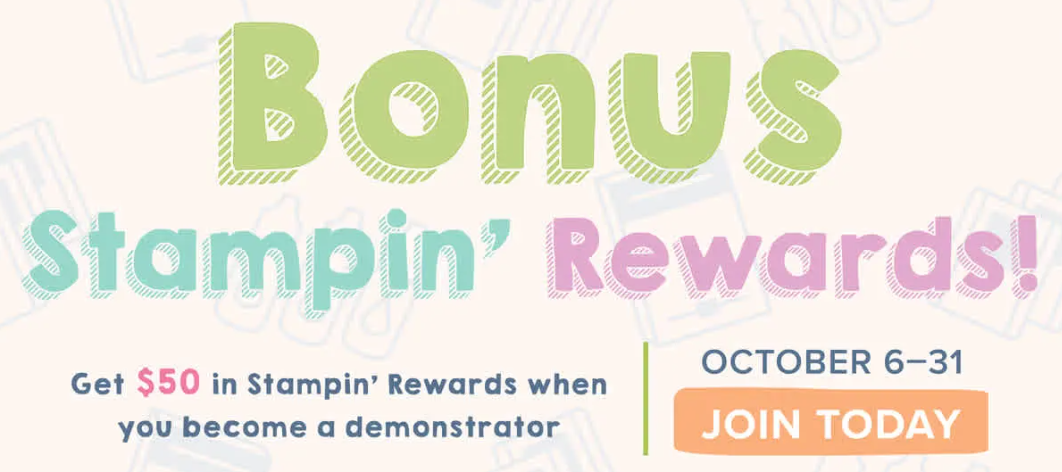 Stampin' Up! Join and get $50 in Stampin' Rewards for Free