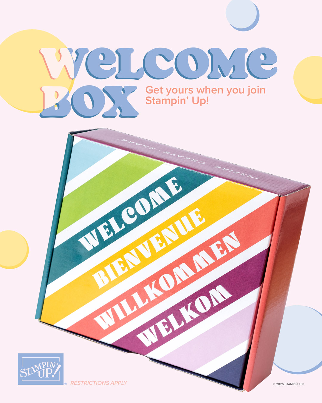 Stampin' Up! Join and get a Free Welcome Kit Branded Swag Merch Merchandise
